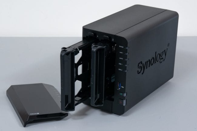 Synology DS220+ Front Panel Off